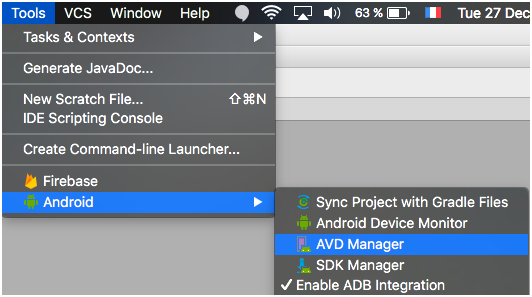setup android emulator mac command line